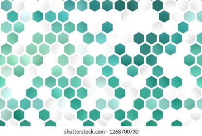 Light BLUE vector layout with hexagonal shapes. Design in abstract style with hexagons. New design for website's poster, banner.