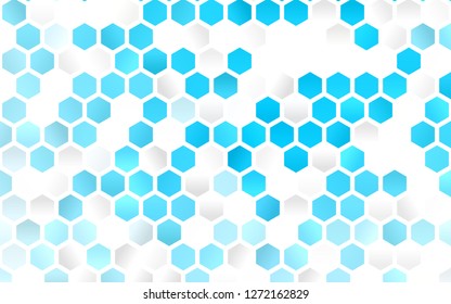 Light BLUE vector layout with hexagonal shapes. Design in abstract style with hexagons. Pattern for ads, leaflets.