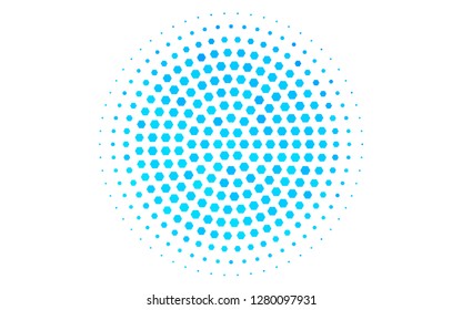 Light BLUE vector layout with hexagonal shapes. Illustration with set of colorful hexagons. Pattern for texture of wallpapers.