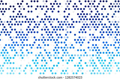 Light BLUE vector layout with hexagonal shapes. Glitter abstract illustration in hexagonal style. New template for your brand book.