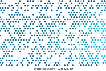 Light BLUE vector layout with hexagonal shapes. Glitter abstract illustration in hexagonal style. Pattern for ads, leaflets.