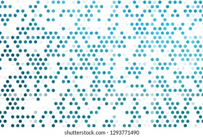 Light BLUE vector layout with hexagonal shapes. White background with colorful hexagons. New template for your brand book.
