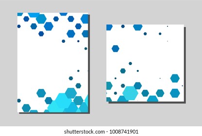 Light BLUE vector layout for Leaflets. Glitter abstract design concept with text box. Pattern for beautiful business cards, folders.
