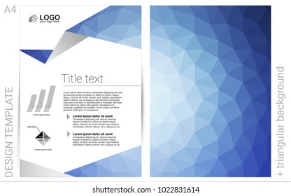Light BLUE vector  layout for Leaflets. Glitter abstract design concept with text box. Completely new template for your brand book.