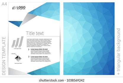 Light BLUE vector  layout for Leaflets. Abstract booklet on colored background with gradient. New design for a poster, banner of your website.