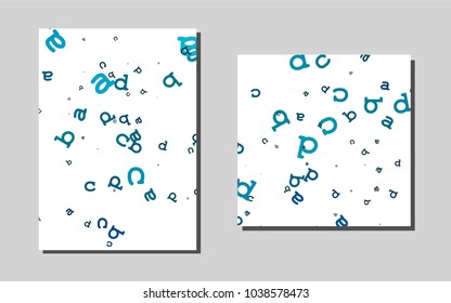 Light BLUE vector layout for Leaflets. Abstract booklet on colored background with gradient. New design for a poster, banner of your website.
