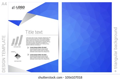 Light BLUE vector  layout for Leaflets. Web interface on abstract background with colorful gradient. The pattern can be used for any ad, booklets.