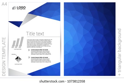 Light BLUE vector  layout for Leaflets. Glitter abstract design concept with text box. Completely new template for your brand book.
