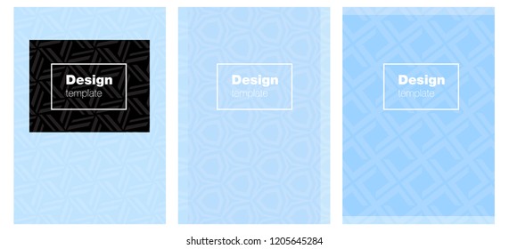 Light BLUE vector layout for Leaflets. Booklet with textbox on colorful abstract background. New design for cover of books.