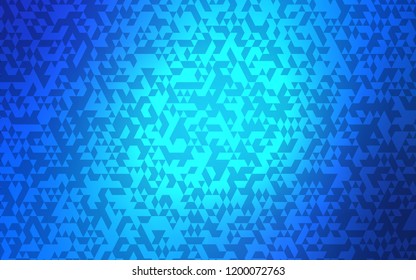 Light BLUE vector layout with lines, triangles. Illustration with set of colorful triangles. Pattern can be used for websites.