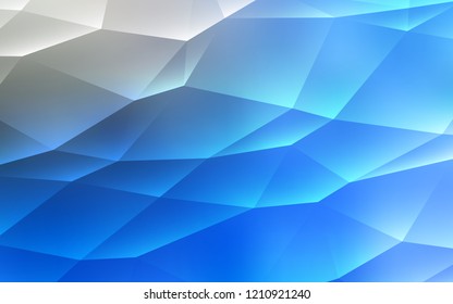 Light BLUE vector layout with lines, triangles. Glitter abstract illustration with triangular shapes. Pattern for busines ad, booklets, leaflets