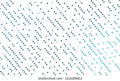 Light BLUE vector layout with lines, triangles. Triangles on abstract background with colorful gradient. Modern template for your landing page.