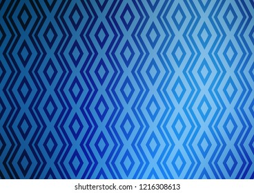 Light BLUE vector layout with lines, rectangle. Colorful decorative design in simple style with lines, rhombuses. Best design for your ad, poster, banner.