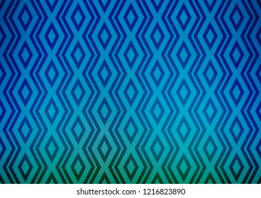 Light BLUE vector layout with lines, rectangle. Glitter abstract illustration with colorful lines, rhombuses. Pattern for business booklets, leaflets.