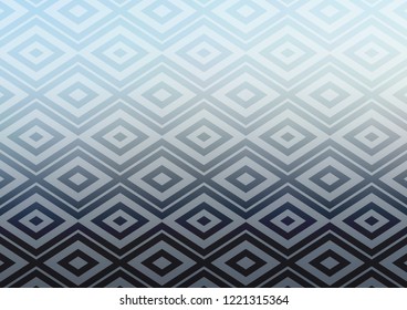 Light BLUE vector layout with lines, rectangle. Glitter abstract illustration with colorful lines, rhombuses. Pattern for business booklets, leaflets.
