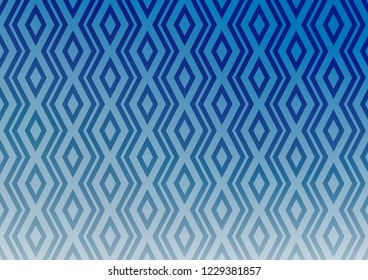Light BLUE vector layout with lines, rectangle. Colorful decorative design in simple style with lines, rhombuses. Best design for your ad, poster, banner.