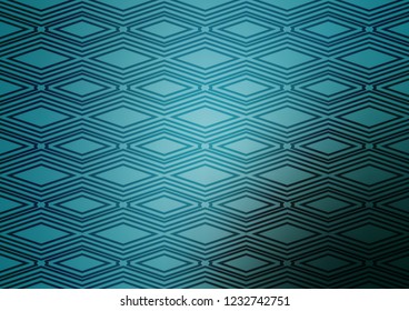 Light BLUE vector layout with lines, rectangle. Glitter abstract illustration with colorful lines, rhombuses. Pattern for websites, landing pages.