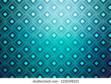 Light BLUE vector layout with lines, rectangle. Colorful illustration with lines, cubes on abstract template. Best design for your ad, poster, banner.