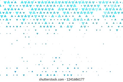 Light BLUE vector layout with lines, triangles. Illustration with set of colorful triangles. Best design for your ad, poster, banner.