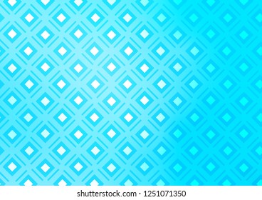 Light BLUE vector layout with lines, rectangle. Colorful decorative design in simple style with lines, rhombuses. Backdrop for TV commercials.