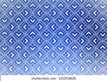 Light BLUE vector layout with lines, rectangle. Glitter abstract illustration with colorful lines, rhombuses. Pattern for business booklets, leaflets.