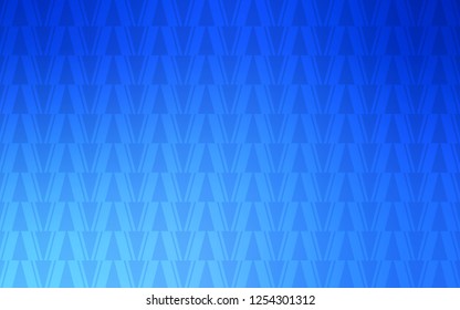 Light BLUE vector layout with lines, triangles. Beautiful illustration with triangles in nature style. Modern template for landing page.