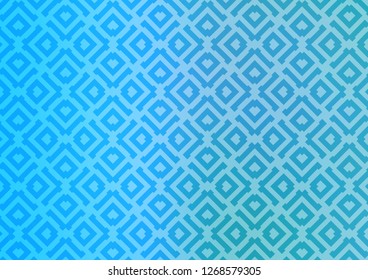 Light BLUE vector layout with lines, rectangle. Colorful illustration with lines, cubes on abstract template. Best design for your ad, poster, banner.