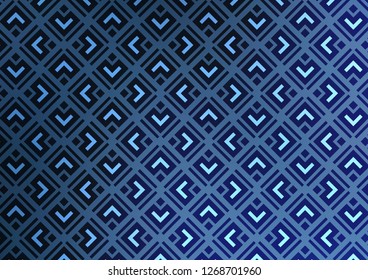Light BLUE vector layout with lines, rectangle. Glitter abstract illustration with colorful lines, rhombuses. Smart design for your business advert.