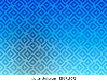 Light BLUE vector layout with lines, rectangle. Colorful lines, squares on abstract background with gradient. Backdrop for TV commercials.