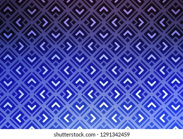 Light BLUE vector layout with lines, rectangle. Glitter abstract illustration with colorful lines, rhombuses. Pattern for websites, landing pages.