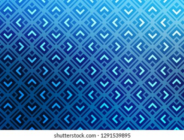 Light BLUE vector layout with lines, rectangle. Colorful illustration with lines, cubes on abstract template. Pattern for ads, posters, banners.