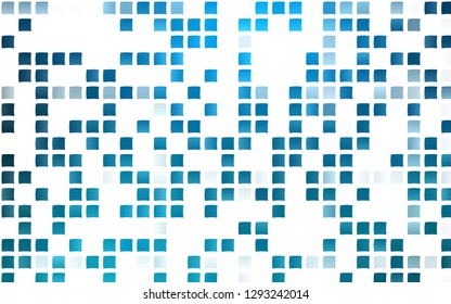 Light BLUE vector layout with lines, rectangles. Beautiful illustration with rectangles and squares. Modern template for your landing page.