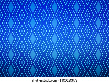 Light BLUE vector layout with lines, rectangle. Colorful illustration with lines, cubes on abstract template. Best design for your ad, poster, banner.