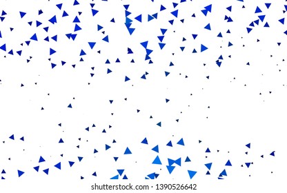 Light BLUE vector layout with lines, triangles. Modern abstract illustration with colorful triangles. Pattern for busines ad, booklets, leaflets