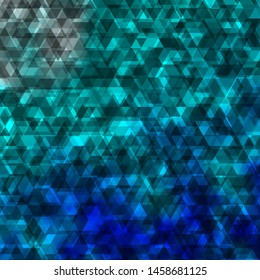 Light BLUE vector layout with lines, triangles. Modern gradient illustration with colorful triangles. Pattern for booklets, leaflets