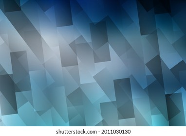 Light BLUE vector layout with lines, rectangles. Beautiful illustration with rectangles and squares. Smart design for your business advert.