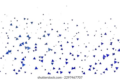 Leichte BLAU-Vektorgrafik mit Linien, Dreiecken. Abstrakte Farbverlauf-Illustration mit Dreiecken. Muster können für Webseiten verwendet werden.