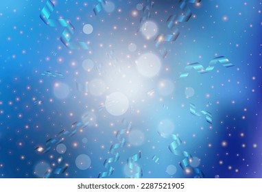 Light BLUE vector layout in New Year style. Modern abstract Christmas mood shapes. Pattern for booklets, leaflets of education.