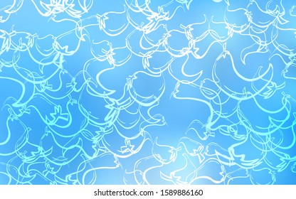 Light BLUE vector layout with peppers. Blurred decorative design of peppers in doodle style. Pattern for ads of breakfast, lunch, dinner.
