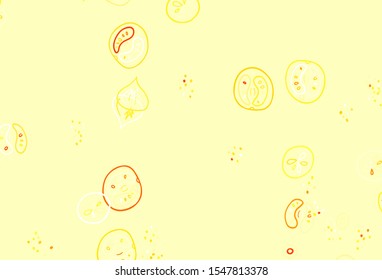 Light BLUE vector layout with restaurant food. Glitter abstract sketch with gourmet food. Pattern for ads of breakfast, lunch, dinner.