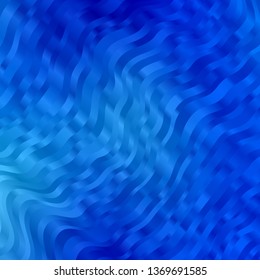 Light BLUE vector layout with wry lines. Colorful illustration, which consists of curves. Design for your business promotion.