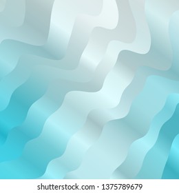 Light BLUE vector layout with wry lines. Abstract illustration with gradient bows. Pattern for websites, landing pages.