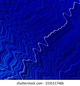 Light BLUE vector layout with wry lines. Abstract illustration with bandy gradient lines. Pattern for booklets, leaflets.