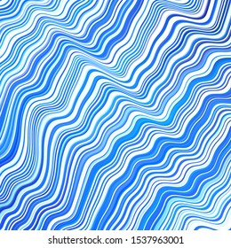 Light BLUE vector layout with wry lines. Colorful illustration in abstract style with gradient. Template for cell phone screens.