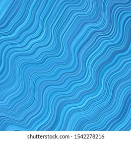 Light BLUE vector layout with wry lines. Abstract illustration with bandy gradient lines. Design for your business promotion.