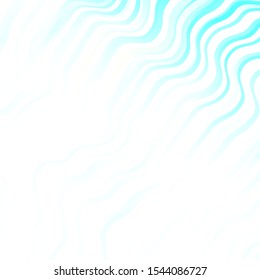 Light BLUE vector layout with wry lines. Illustration in abstract style with gradient curved.  Pattern for booklets, leaflets.