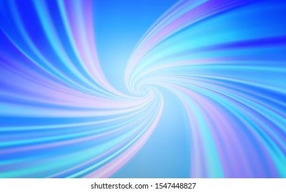 Light BLUE vector layout with wry lines. A shining illustration, which consists of curved lines. Elegant pattern for a brand book.