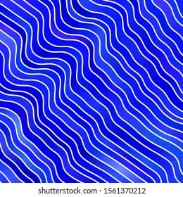 Light BLUE vector layout with wry lines. Brand new colorful illustration with bent lines. Best design for your posters, banners.