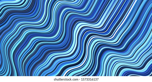 Light BLUE vector layout with wry lines. Gradient illustration in simple style with bows. Smart design for your promotions.