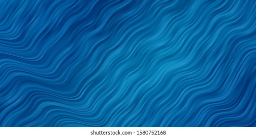 Light BLUE vector layout with wry lines. Colorful illustration in abstract style with bent lines. Best design for your posters, banners.